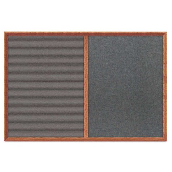 United Visual Products Enclosed Corkboard, 1 Door, 48"x36", 4" Fra, UV3423-BRONZE-CORK UV3423-BRONZE-CORK